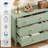 Fluted 7-Drawer Dresser, 54" Wide Modern Chest of Drawers with Metal Handles, Wooden Storage Organizer for Bedroom, Living Room, Hallway, Entryway, Green-702460463