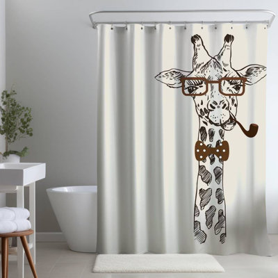 Shower Curtain AN59 – Polyester Shower Curtain, Dye Sublimation Print, 71" W × 74" L