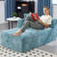 Chaise longue spacieuse en chenille - Rénovation de la surface de vie moderne-1575612511