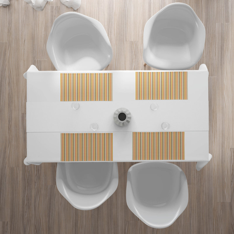Polyester Striped Rectangle Placemat