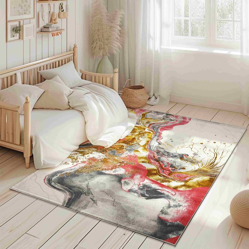 Carleen Rug Design 1111 - Pink, Rectangle 5'3" x 7'6.5"