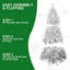 Arbre de Noël 8 pi avec fil mémoire, arbre en PVC artificiel à charnière à 1430 pointes, arbre de Noël de Noël facile à assembler pour la décoration intérieure (ornements non inclus)-429366979