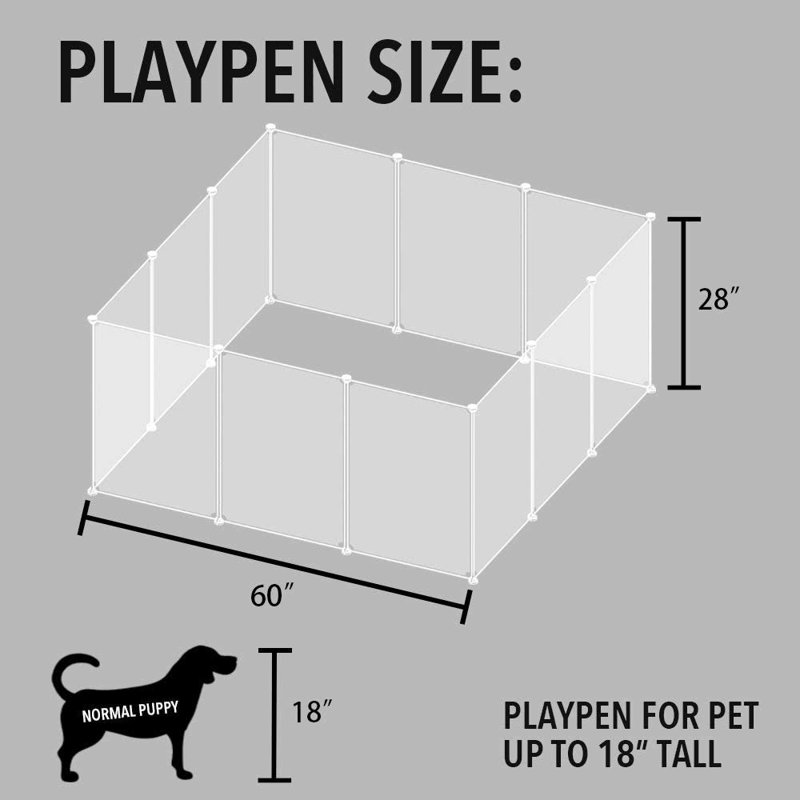 28'' H Panel Plastic Exercise Pen