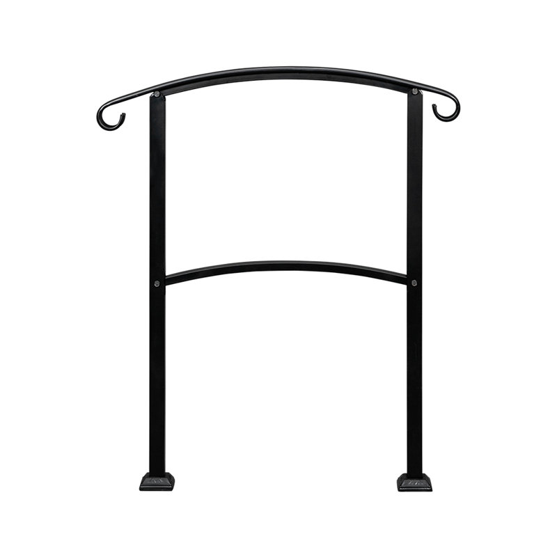 1-3 Steps Adjustable Stair Banister, Black