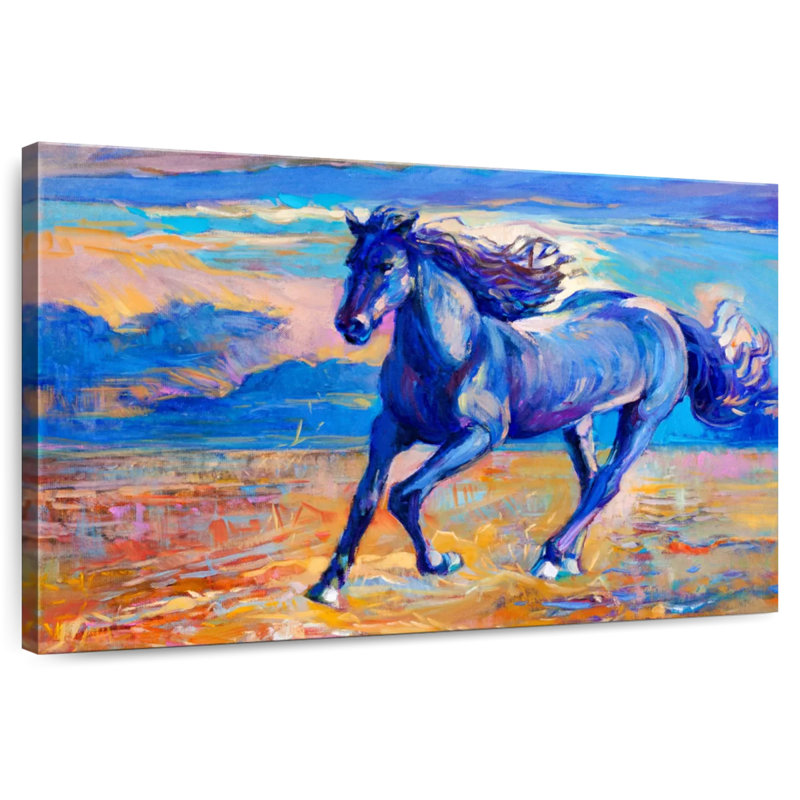 Brampt Blue Horse, 8" H x 12" W