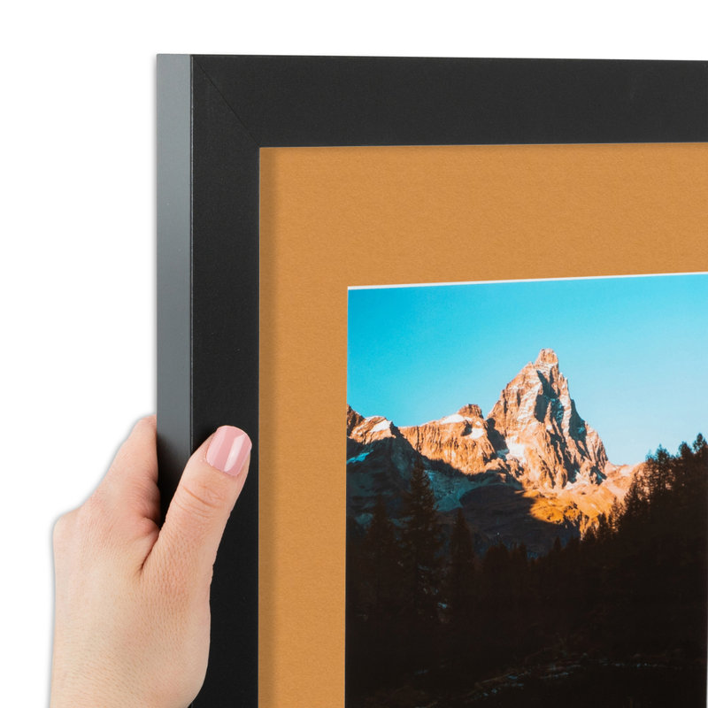 Matte Picture Frame with Mat, Amber