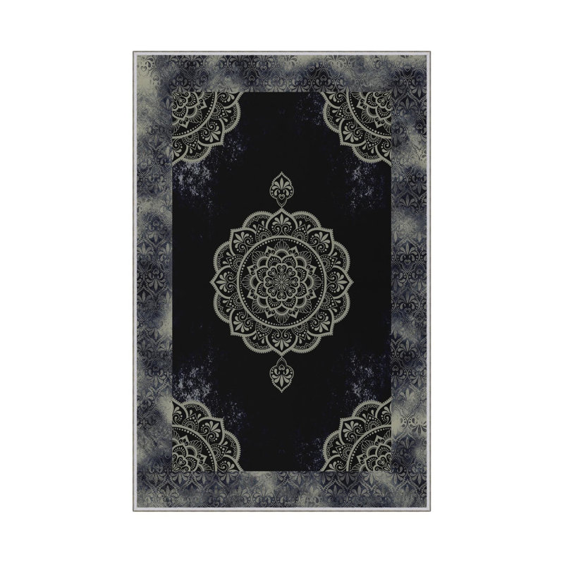 Antibacterial Hall Carpet, 3.3 x 9.8 ft, 100% Polyester, 650 g/m² | Non-Slip PVC Underside, 0.3 in Pile Height | Woven with 3D Digital Printing, Machine Washable, Durable & Stylish for Home Decor