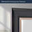 28x34 Black with Silver Pewter Beveled Wall Mirror with Wide Frame for Bathroom Vanity, Entryway, Hallway, Living Room