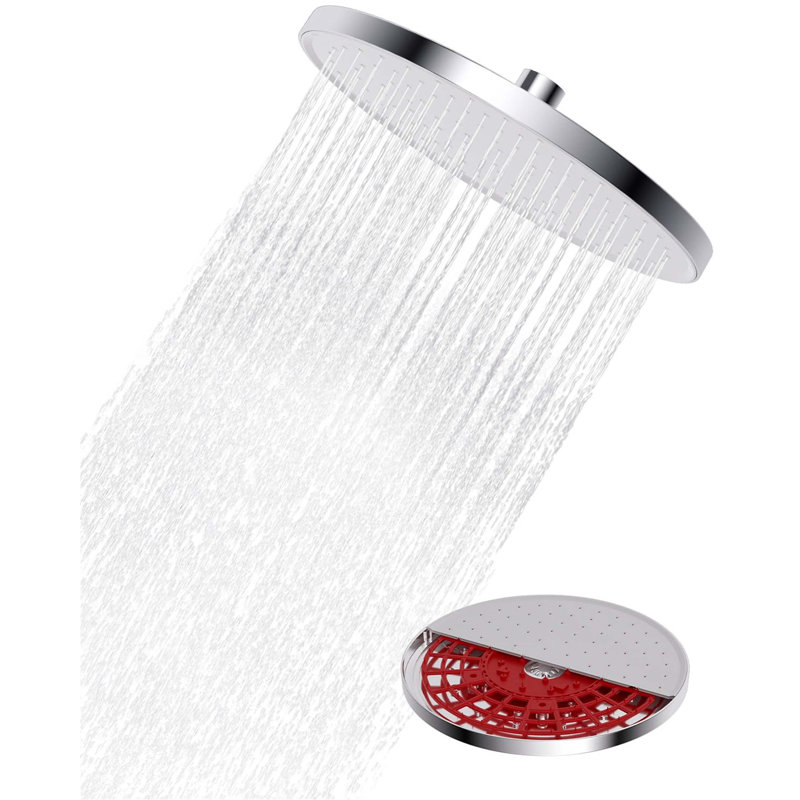 Rain Fixed Shower Head, Chrome/Matte Black