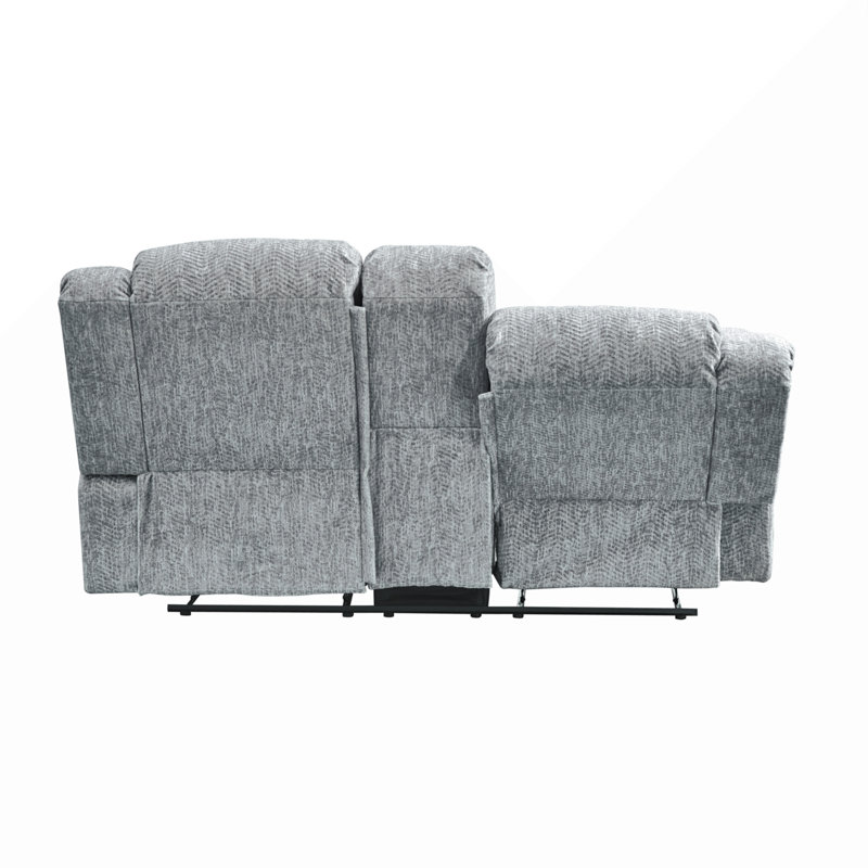 STONIC CONSOLE RECLINING LOVESEAT, Grey