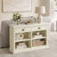 Console polyvalente avec tablettes ouvertes et tiroirs de rangement cachés - Table d'entrée de style campagnard-416102520-416102521-416102527