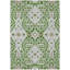 Tapis intérieur / extérieur en polyester tissé à la machine à motif floral en mâle vert-95999860
