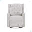 Fauteuil inclinable et pivotant Milah en tissu gris clair