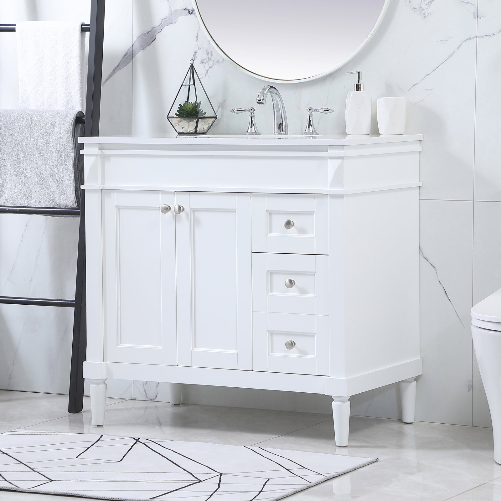Readington 36'' Single Bathroom Vanity, White
