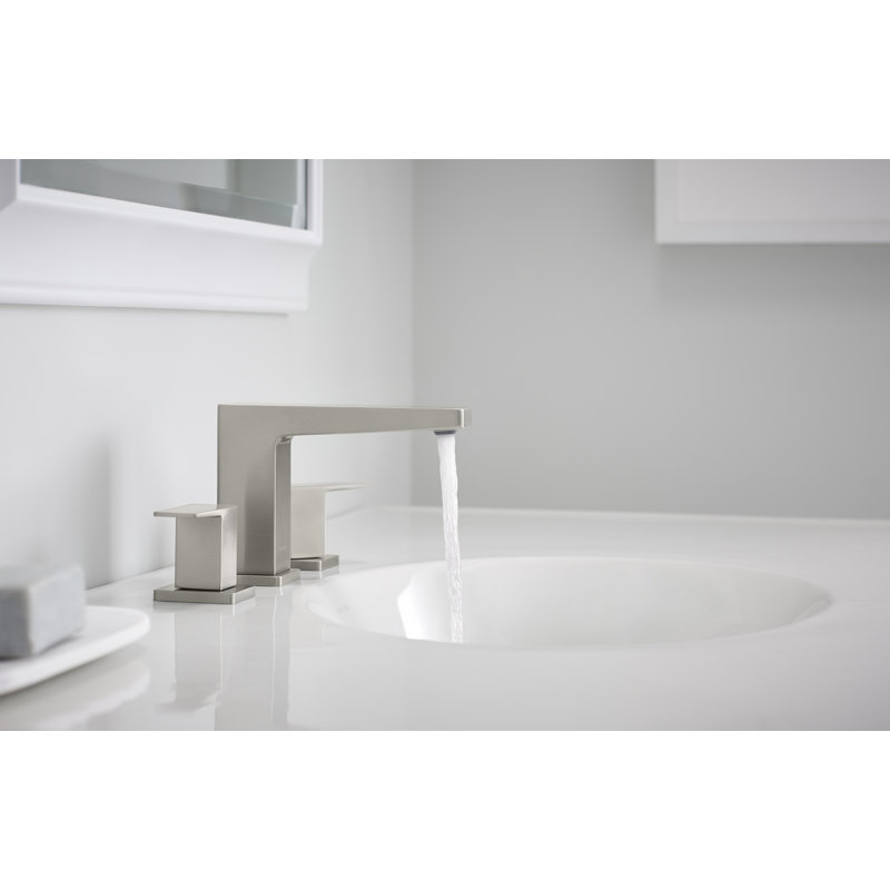 Honesty® Widespread Bathroom Faucet with Drain Assembly, Vibrant Brushed Moderne Brass