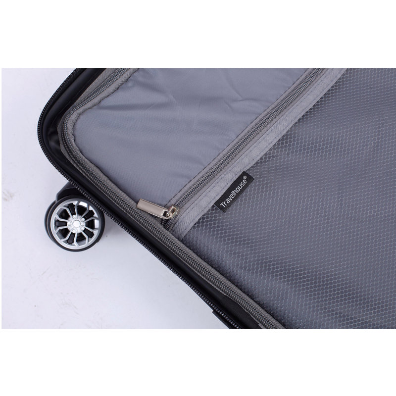 Ensemble de valises légères et durables avec serrure TSA, ensemble de 3 valises Hardshell, Black