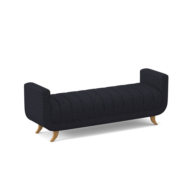 Salon Upholstered Bench, Amber, Venice Navy