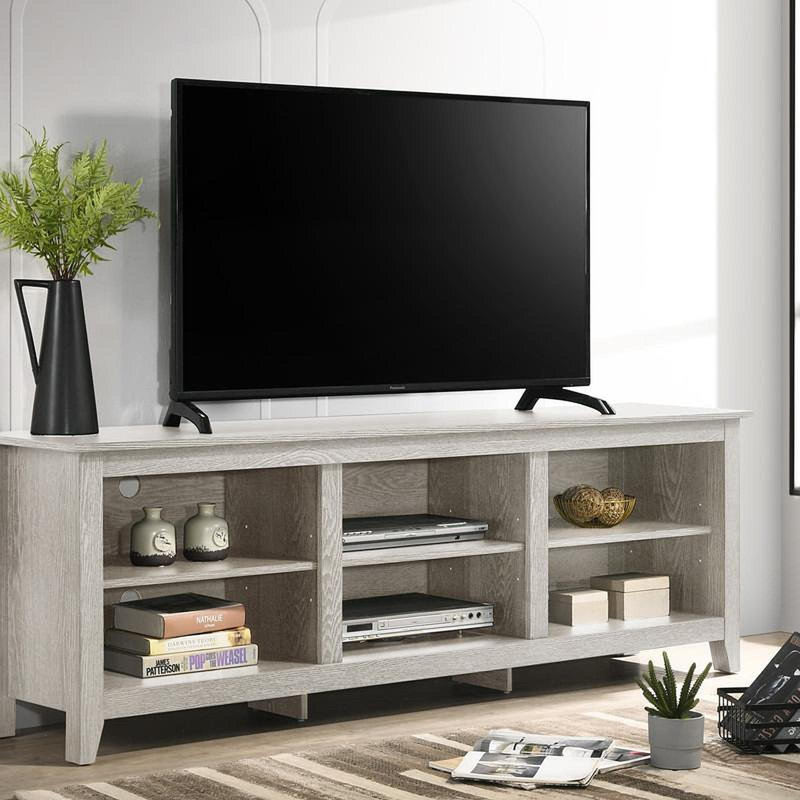 TV Stand for TVs up to 70", Light Gray