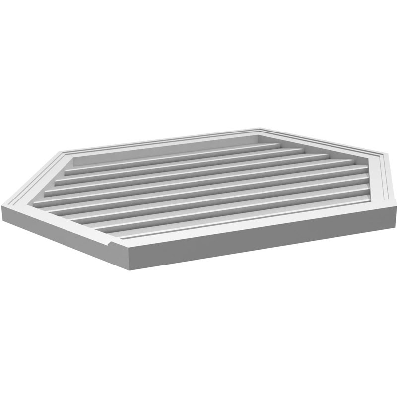 Évent horizontal fonctionnel à pignon en uréthane à surface horizontale Signature, H 28 po x l 40 po x P 2 po
