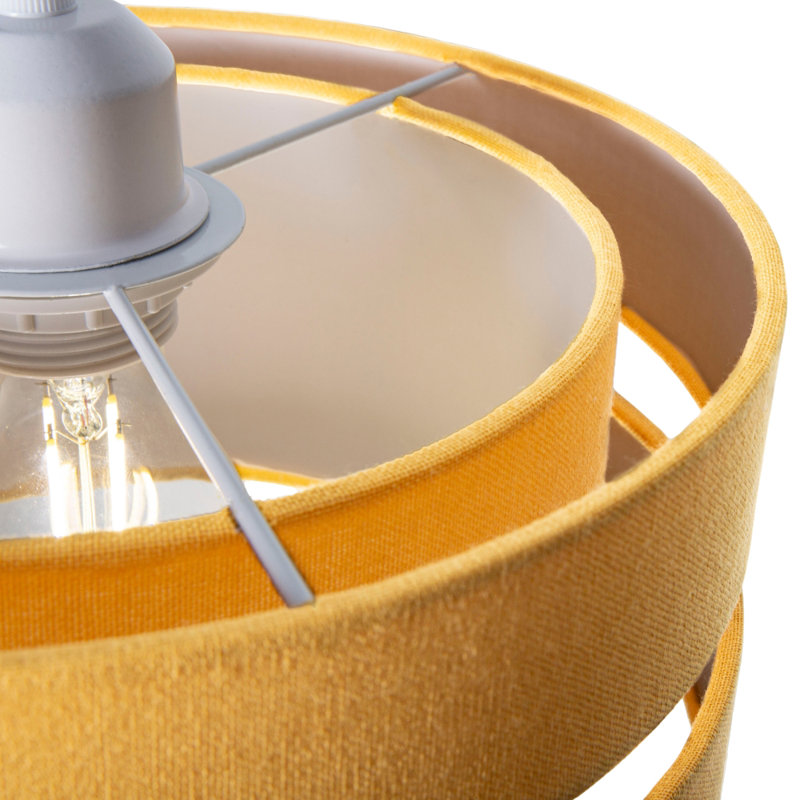 17 cm H Drum Pendant Shade ( Screw On ), Orange
