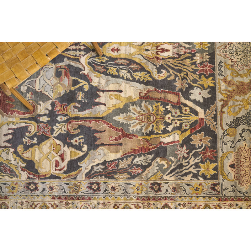 Jurassic Hand Knotted Wool Oriental Area Rug, Rectangle 9' x 12'