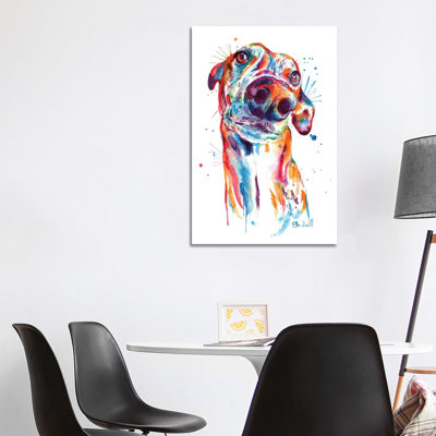 Greyhound by Weekday Best - Wrapped Canvas Painting