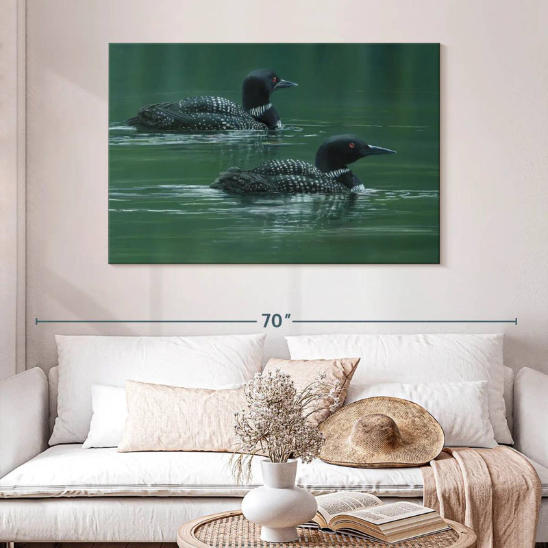 Two Loons, 32" H x 48" W