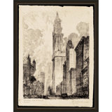 Broadway And The Woolworth Building Print