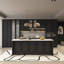 Îlot de cuisine en marbre de qualité supérieure avec armoires de rangement et design contemporain élégant-507836244