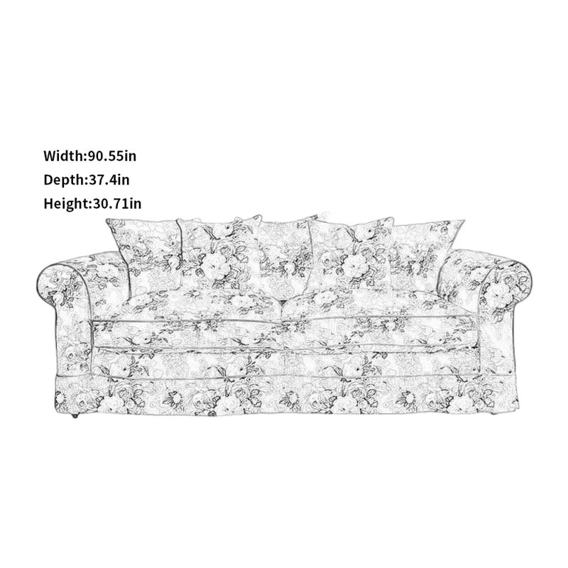 Creative Retro Sofa, Orange/Blue