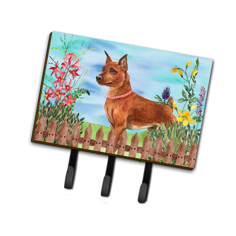 Organisateur de clés à ressort avec crochets à clés, Pinscher miniature 2