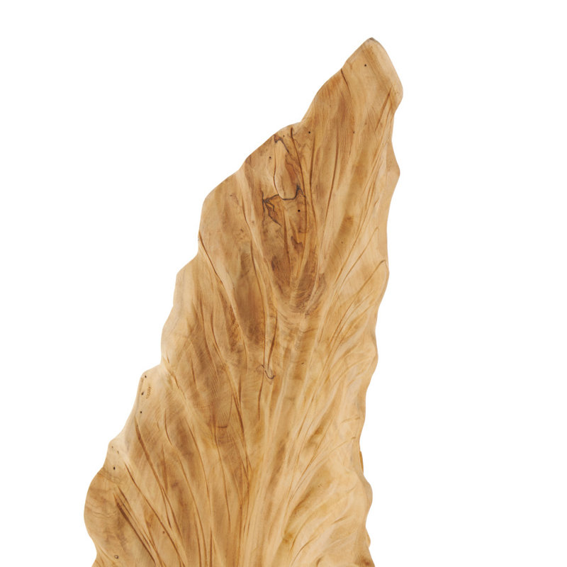 Sculpture en bois de teck brun