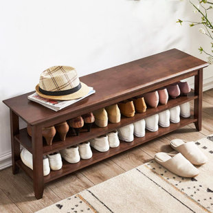 Rustic Solid Wood Entryway Bench