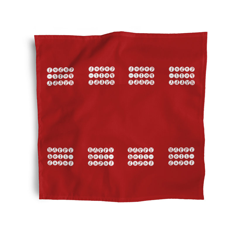 Mitre Polyester Casual Napkins, Red