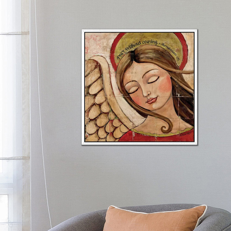 Pray Without Ceasing by Teresa Kogut - Print on Canvas, White Framed, 66.04 cm H x 66.04 cm W