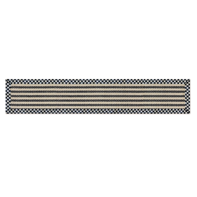 Courtly Check Herringbone Stripe Sisal Rug, Runner 2'6" x 9'