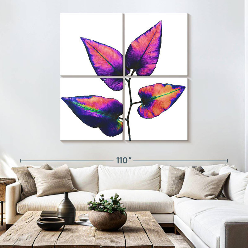 Harnek Colourful Heart Leaves, 74" H x 74" W