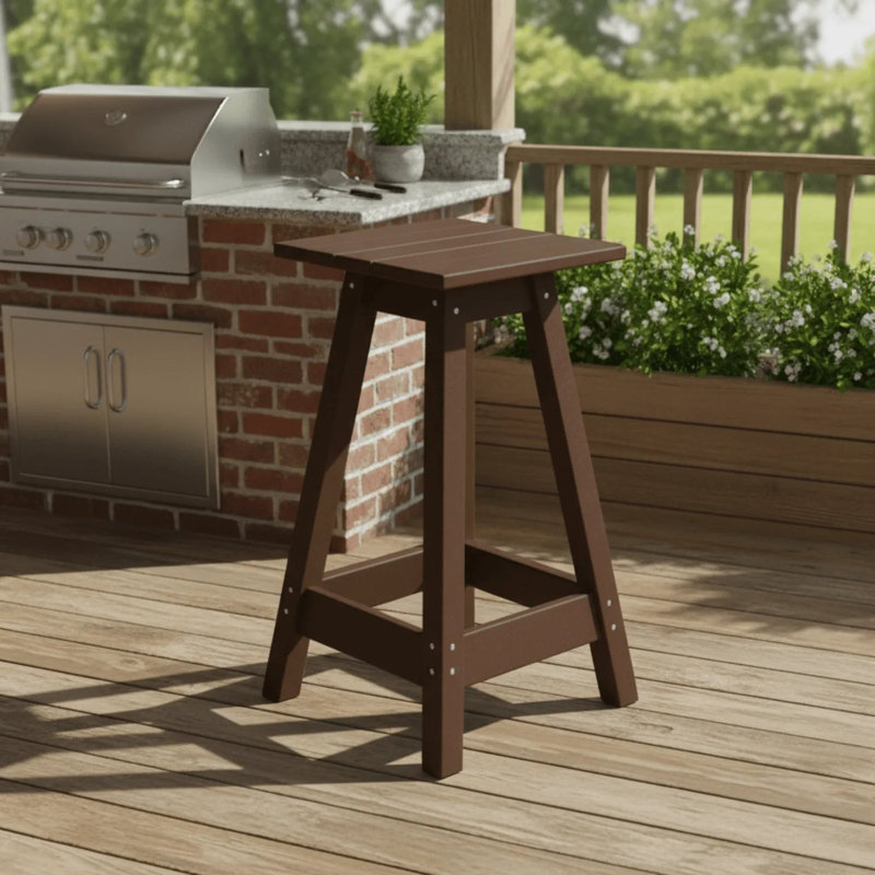  Tabouret de comptoir en poly composite brun Tudor, Brun Tudor