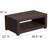 Table basse chocolat et faux rotin