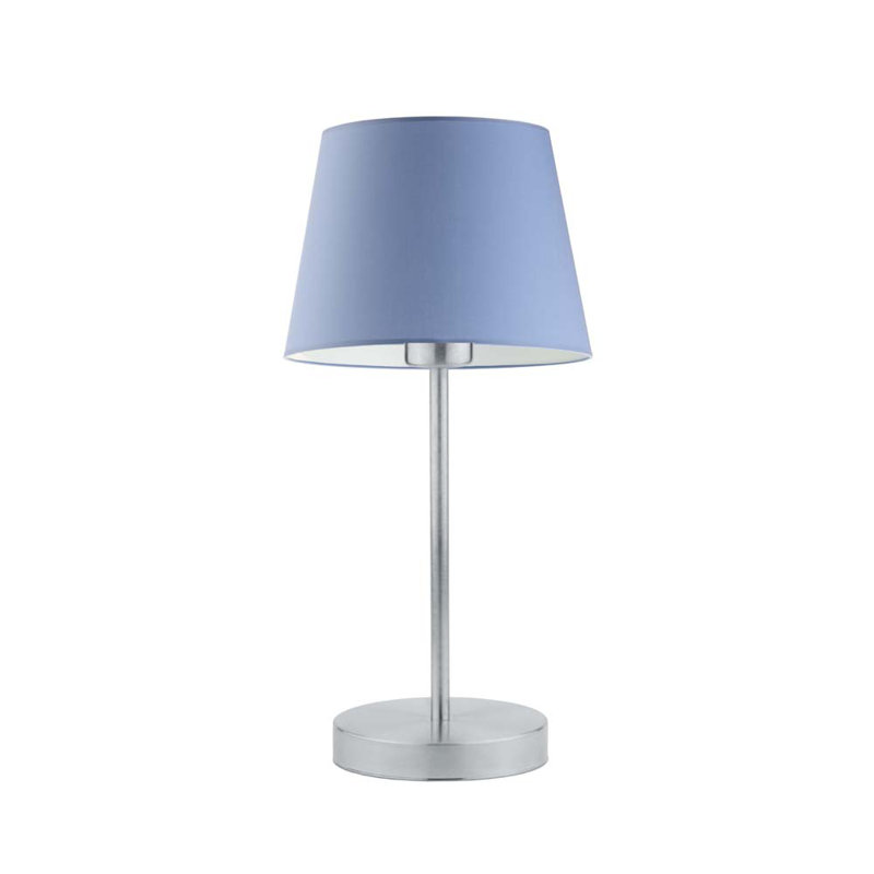 Arsens Metal Table Lamp, Silver, Blue
