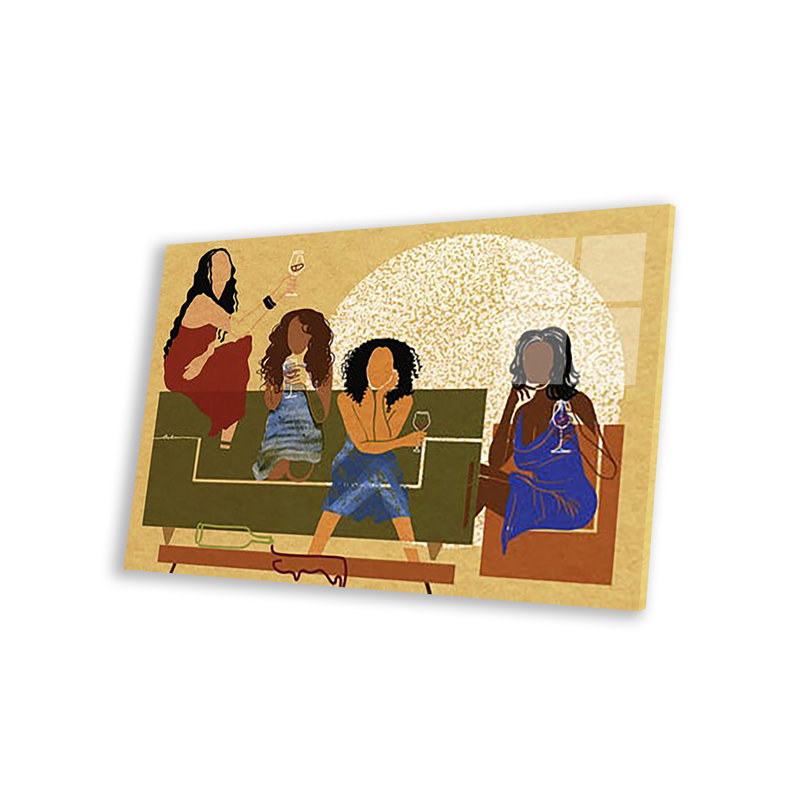 Mes copines, reproduction sur verre acrylique