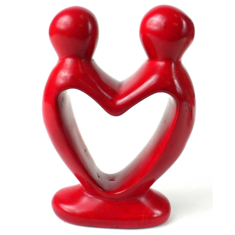 Reagle Abstract Figurines & Sculptures, Red, 4" H x 4" W x 3" D