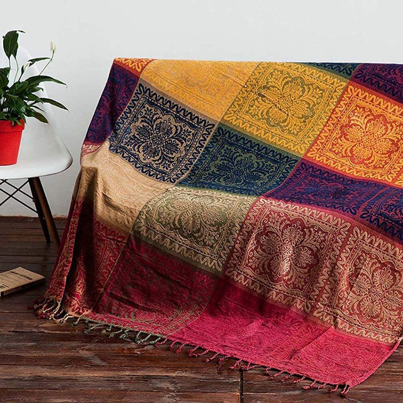 Evelyn Sofa Slipcover, Red/Yellow/Blue, 150cm H x 200cm W
