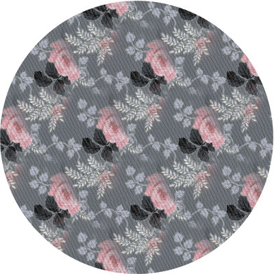 Tapis floral gris Jak