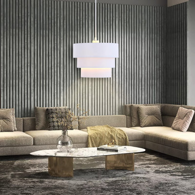 Luminaire suspendu tambour 1 lumière Daivon
