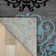 Padowski Floral Gray/Blue/Black Area Rug