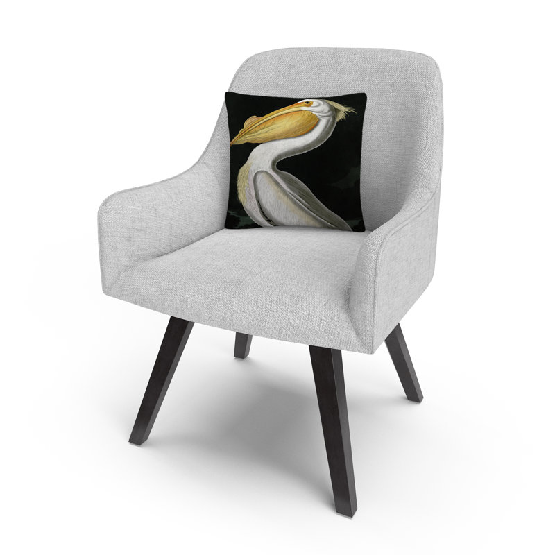 American White Pelican Decorative Throw Pillow with Polyester Insert