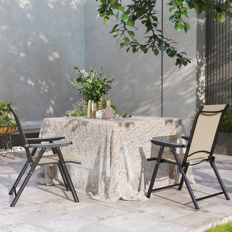 Folding Patio Dining Folding Chair, Steel