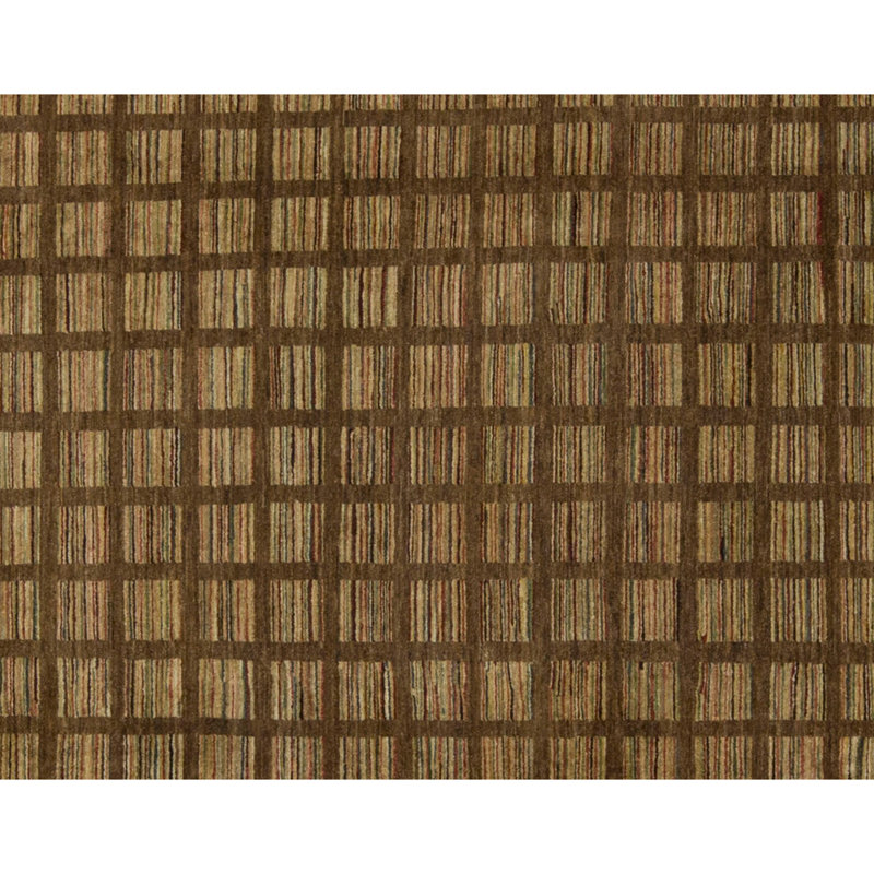 Tapis brun noué à la main de haute qualité
