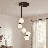 Marseille 5 - Light Shaded Geometric Chandelier in Natural Brass-1599888775-1599888772